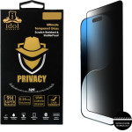 Idol 1991 Tempered Glass Iphone 16 Pro Max 6.9'' 9H 0.25mm Privacy Antispy Semi Curved Full Glue BLACK