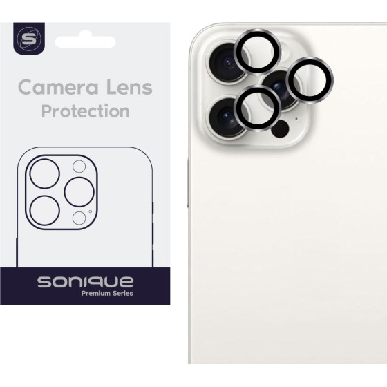 Sonique Camera Protection Lens Pro Apple Iphone 15 Pro / Iphone 15 Pro Max White Titanium