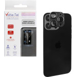 Volte-Tel Camera Glass Cover Iphone 16 Pro 6.3''/Iphone 16 Pro Max 6.9'' 9H 0.30MM 3D Ar ALUMINIUM-Electroplating Frame BLACK
