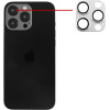 Volte-Tel Camera Glass Cover Iphone 16 Pro 6.3''/Iphone 16 Pro Max 6.9'' 9H 0.30MM 3D Ar ALUMINIUM-Electroplating Frame SILVER