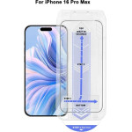 Vivid Full Face Tempered Glass W/Applicator Apple Iphone 16 Pro Black - (VITEMP497BK-AP)