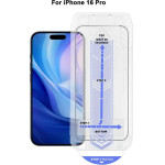 Vivid Full Face Tempered Glass W/Applicator Apple Iphone 16 Pro Max Black - (VITEMP498BK-AP)