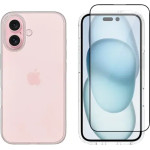 Vivid Set Gelly Case + Full Face Tempered Glass Apple Iphone 16 Black - (VIGELLY496GLASSBK)