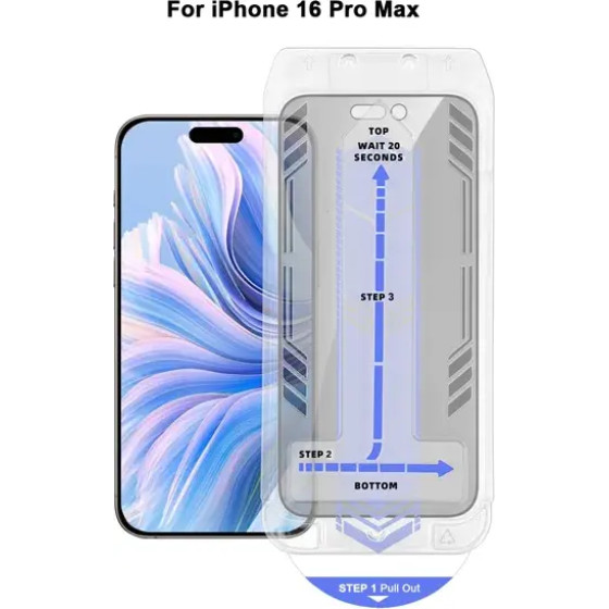 Vivid Full Face Privacy Tempered Glass W/Applicator Apple Iphone 16 Pro Black - (VITEMPPRIV497BK-AP)