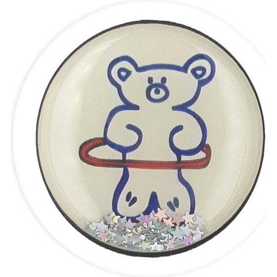 Sonique Pop Holder Liquid Cartoon Beige Bear