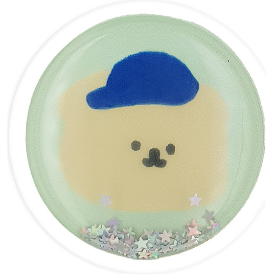 Sonique Pop Holder Liquid Cartoon Blue Hat Bear