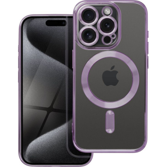 Is Tpu Mag Electro Iphone 15 Pro Trans Purple Backcover - (MAGETPUIP15PF)