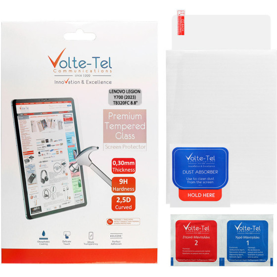 Volte-Tel Tempered Glass Lenovo Legion Y700 (2023) TB320FC 8.8'' 9H 0.30mm 2.5D Full GLUE