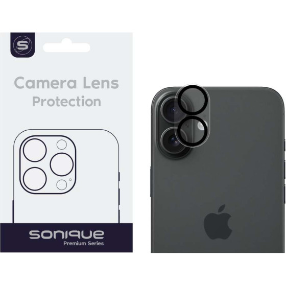 Sonique Camera Protection Lens Full Cover Apple Iphone 16 / Iphone 16 Plus Black