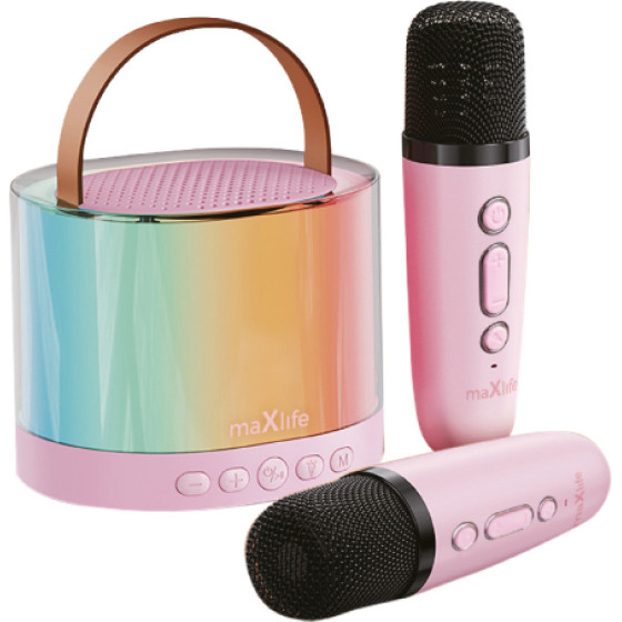 Maxlife Bluetooth Karaoke Speaker Microphone MXKS-200 Pink - (MXKS200P)