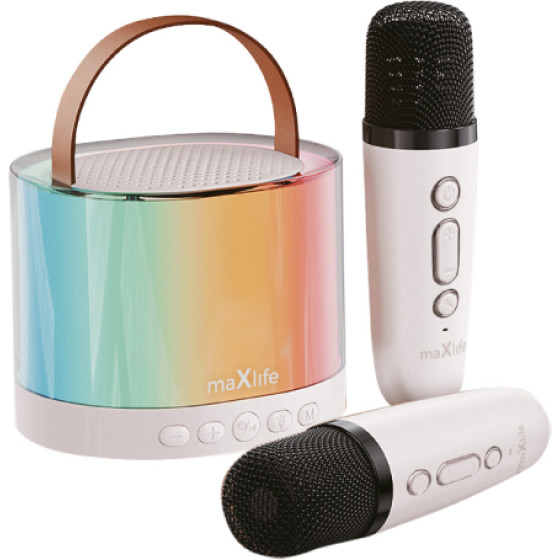 Maxlife Bluetooth Karaoke Speaker Microphone MXKS-200 White - (MXKS200W)