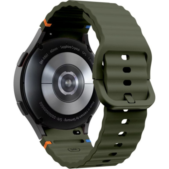 Tech-Protect Replacment Band Sport For Samsung Watch 4 / 5 / 5 Pro / 6 / 7 / Fe Army Green - (TPRSBSW4A)