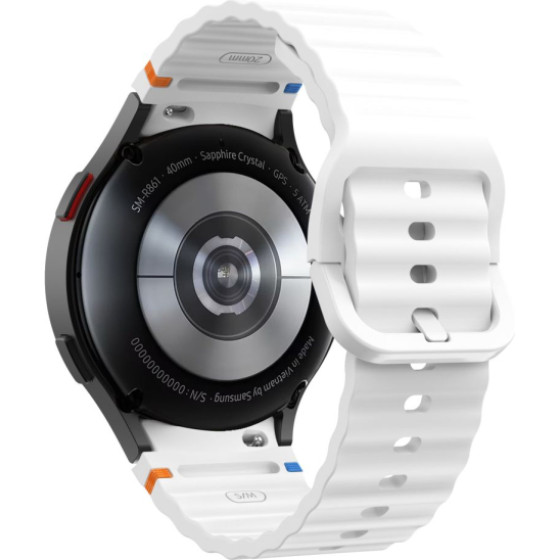 Tech-Protect Replacment Band Sport For Samsung Watch 4 / 5 / 5 Pro / 6 / 7 / Fe White - (TPRSBSW5W)
