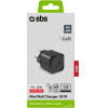 SBS Travel Charger Pd 30W Gan Black - (TETRGAN1C30W)