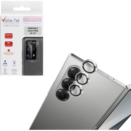 Volte-Tel Camera Glass Cover Samsung Z Fold 6 F956 5G 7.6'' 9H 0.30MM Easy Application SILVER