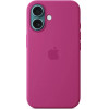Apple Iphone 16 Silicone Case With Magsafe Fuchsia - (MYY53ZMA)