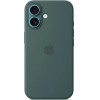 Apple Iphone 16 Silicone Case With Magsafe Lake Green - (MYY83ZMA)