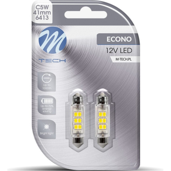 M-Tech �������� ����������� C5W 24V SV8,5 41mm 6xSMD2835 Led ����� Econo Blister - 2 ���. - (LB991W)