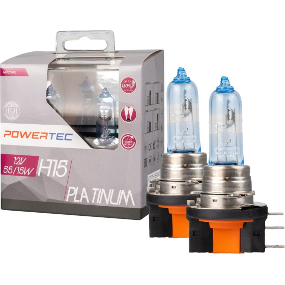 M-Tech ������ H15 12V 55/15W +130% Powertec Platinum Mtech - 2 ���. - (PTZPTH15-DUO)