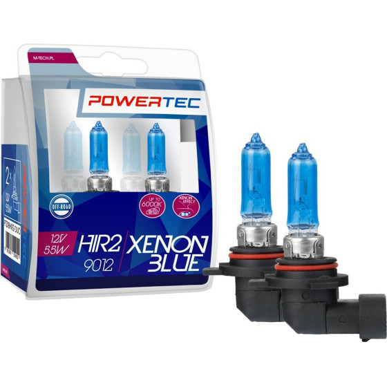 M-Tech ������ HIR2 9012 55W 12V (Up To 6.000k) Powertec Xenon Blue Mtech - 2 ���. - (PTZXBHIR2-DUO)
