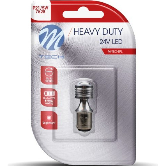 M-Tech P21/5W 24V BAY15d 4xHp Led CAN-Bus ����� Heavy Duty Blister - 1 ���. - (LB9812W-01B)