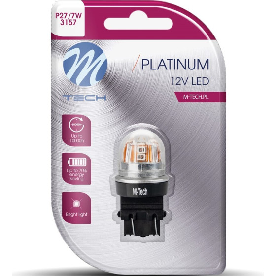 M-Tech P27/7W 12/24V W2.5x16q 15x2835SMd Led CAN-Bus ������� Platinium - 1 ��� - (LB831R-01B)