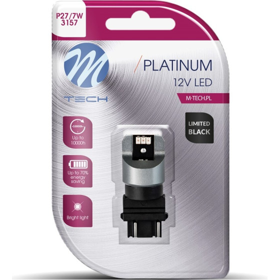 M-Tech P27/7W 3157 12/24V W2.5x16d 6xSMD3020 CAN-Bus ������� Limited Black Blister - 1 ���. - (LB847R-01B)