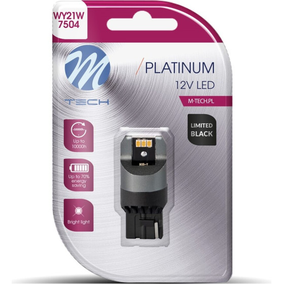 M-Tech WY21W (T20) 12/24V W3x16d 6xSMD3020 CAN-Bus ��������� Limited Black Blister - 1 ���. - (LB844Y-01B)