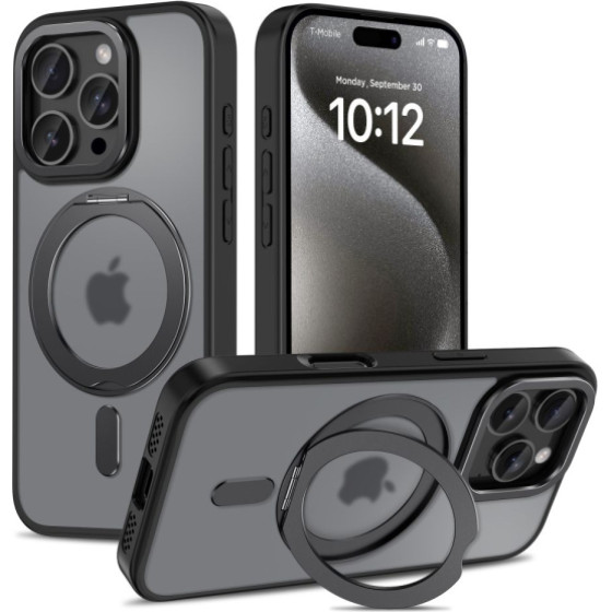 Tech-Protect Magring Case Iphone 16 Pro Matte Black Backcover - (TPMRIP16PMB)
