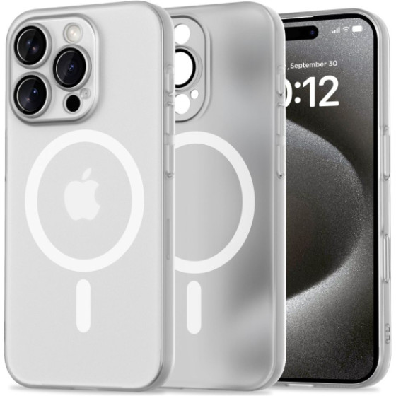 Tech-Protect Magslim Case Iphone 16 Pro Matte White Backcover - (TPMSIP16PMW)