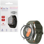 Volte-Tel Tempered Glass Samsung Watch 7 44mm 1.5'' 9H 0.30mm Pc Edge Cover With Key 3D Full Glue Full Cover SILVER