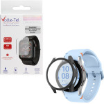 Volte-Tel Tempered Glass Samsung Watch Fe 40mm 1.2'' 9H 0.30mm Pc Edge Cover With Key 3D Full Glue Full Cover BLACK