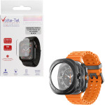Volte-Tel Tempered Glass Samsung Watch Ultra 47mm 1.5'' 9H 0.30mm Pc Edge Cover With Key 3D Full Glue Full Cover BLACK