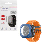 Volte-Tel Tempered Glass Samsung Watch Ultra 47mm 1.5'' 9H 0.30mm Pc Edge Cover With Key 3D Full Glue Full Cover Midnight BLUE