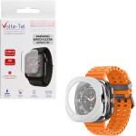 Volte-Tel Tempered Glass Samsung Watch Ultra 47mm 1.5'' 9H 0.30mm Pc Edge Cover With Key 3D Full Glue Full Cover WHITE