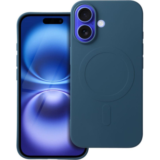 Is Tpu Silicone Mag Iphone 16 (Big HOLE) Blue Backcover - (SILMAGIP16BL)