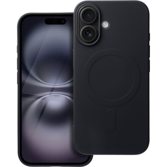 Is Tpu Silicone Mag Iphone 16 Plus (Big HOLE) Black Backcover - (SILMAGIP16PLB)