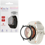 Volte-Tel Tempered Glass Samsung Watch 7 40mm 1.3'' 9H 0.30mm Pc Edge Cover With Key 3D Full Glue Full Cover BLACK
