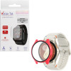 Volte-Tel Tempered Glass Samsung Watch 7 40mm 1.3'' 9H 0.30mm Pc Edge Cover With Key 3D Full Glue Full Cover RED