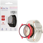 Volte-Tel Tempered Glass Samsung Watch 7 40mm 1.3'' 9H 0.30mm Pc Edge Cover With Key 3D Full Glue Full Cover RED