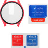 Volte-Tel Tempered Glass Samsung Watch 7 40mm 1.3'' 9H 0.30mm Pc Edge Cover With Key 3D Full Glue Full Cover RED