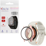 Volte-Tel Tempered Glass Samsung Watch 7 40mm 1.3'' 9H 0.30mm Pc Edge Cover With Key 3D Full Glue Full Cover Rose GOLD