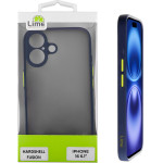 Lime Successories Lime ���� Iphone 16 6.1'' Hardshell Fusion Full Camera Protection Blue With Yellow KEYS