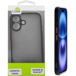Lime Successories Lime ���� Iphone 16 Plus 6.7'' Hardshell Fusion Full Camera Protection Black With Red KEYS