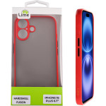 Lime Successories Lime ���� Iphone 16 Plus 6.7'' Hardshell Fusion Full Camera Protection Red With Black KEYS