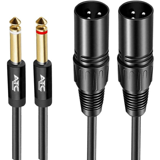 2 Poles 6.35mmx2 - 2x Xlr Male cable