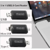 4in1 Card Reader Micro+2.0 A+Type C+Lightning