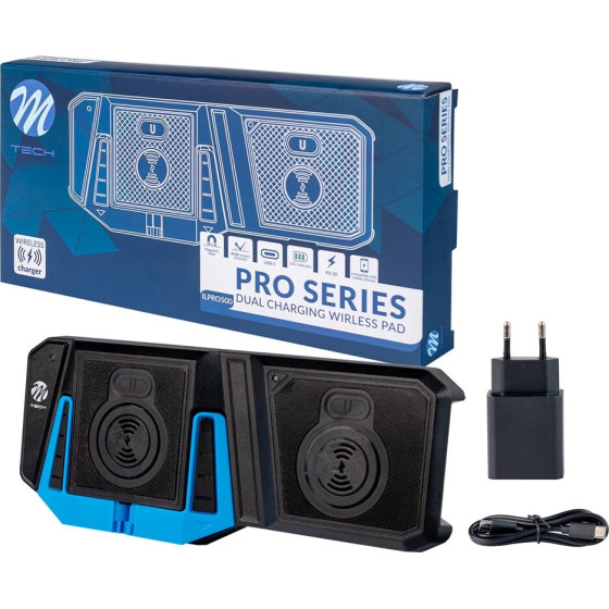 M-Tech ����� ��������� �������� ������� 2 ������ �� ������� ����� Pd 20W & ������� Usb TYPE-C - 1 ���. - (ILPRO500)