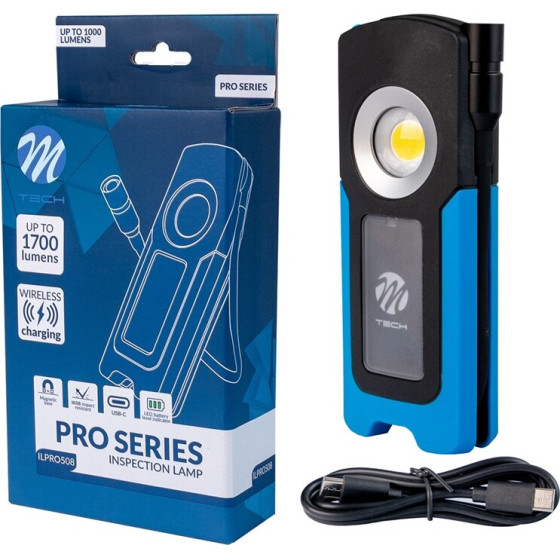 M-Tech ����� �������� Pro 15W+3W Cob Led 1.700lm+400lm 6.500K 4 ����������� ����������&������� USB-C - 1 ���. - (ILPRO508)