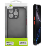 Lime Successories Lime ���� Iphone 16 Pro Max 6.9'' Hardshell Fusion Full Camera Protection Black With Red KEYS